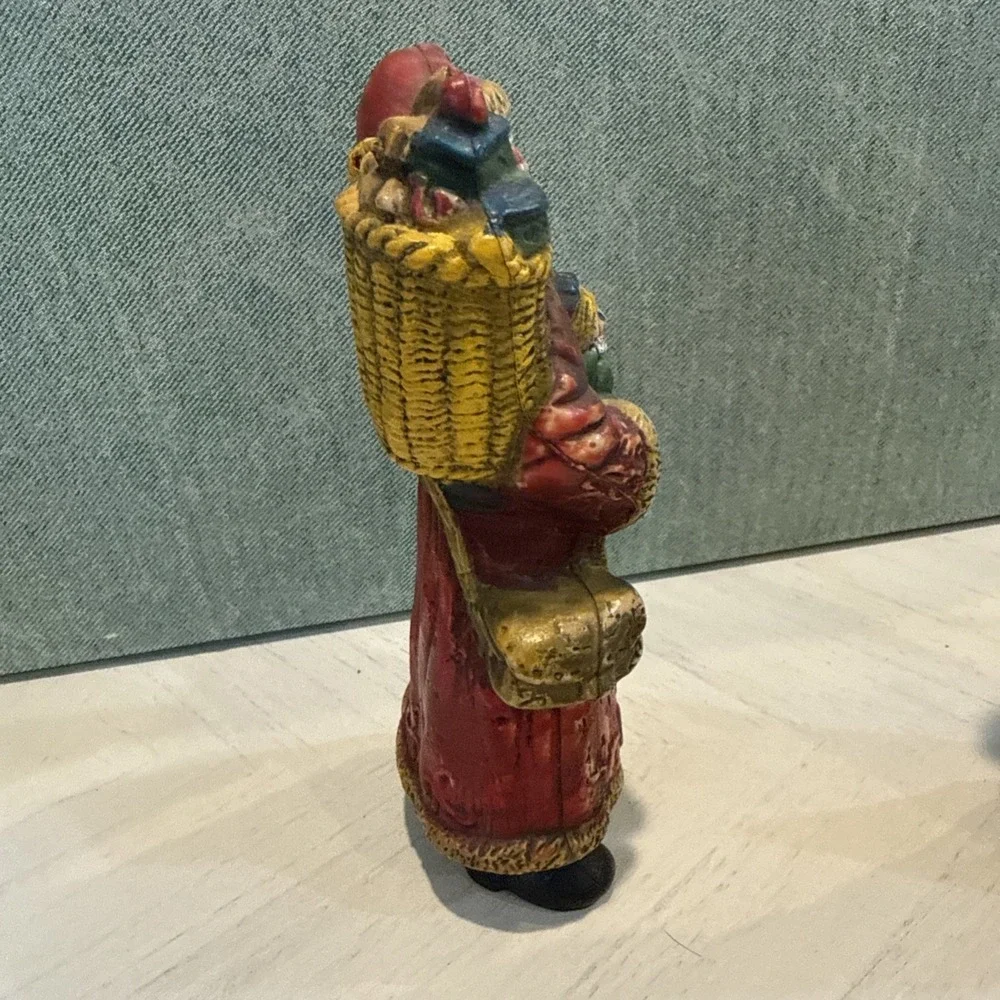 Old World Santa Hard Plastic Lg‎ Blow Mold Hanging 7